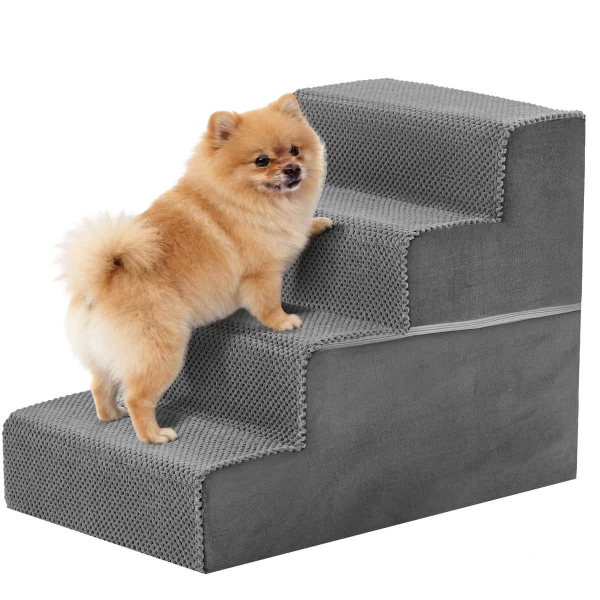 Indoor Right Angled Foam Dog Stairs With Anti Slip Steps