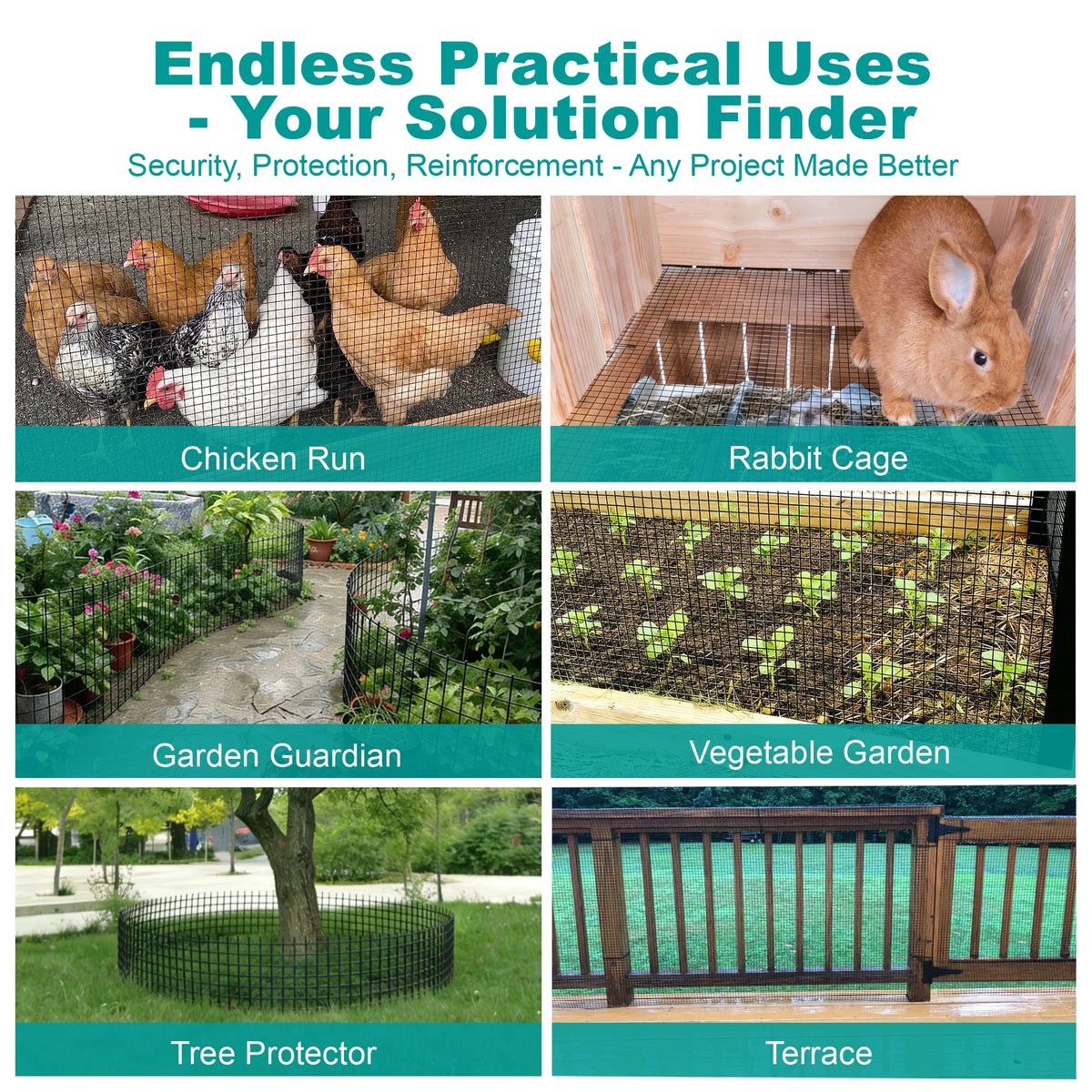 Durable PVC Wire Mesh Roll for Chicken Coop Pet Cage