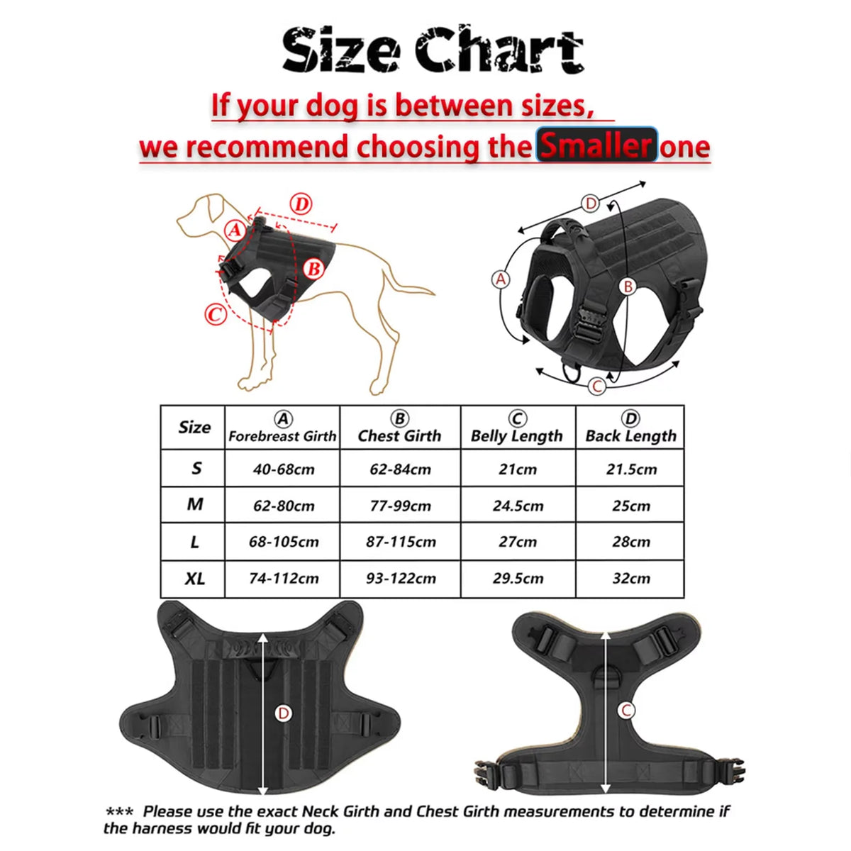 Adjustable Tactical Dog Harness With Collar And Leash Set