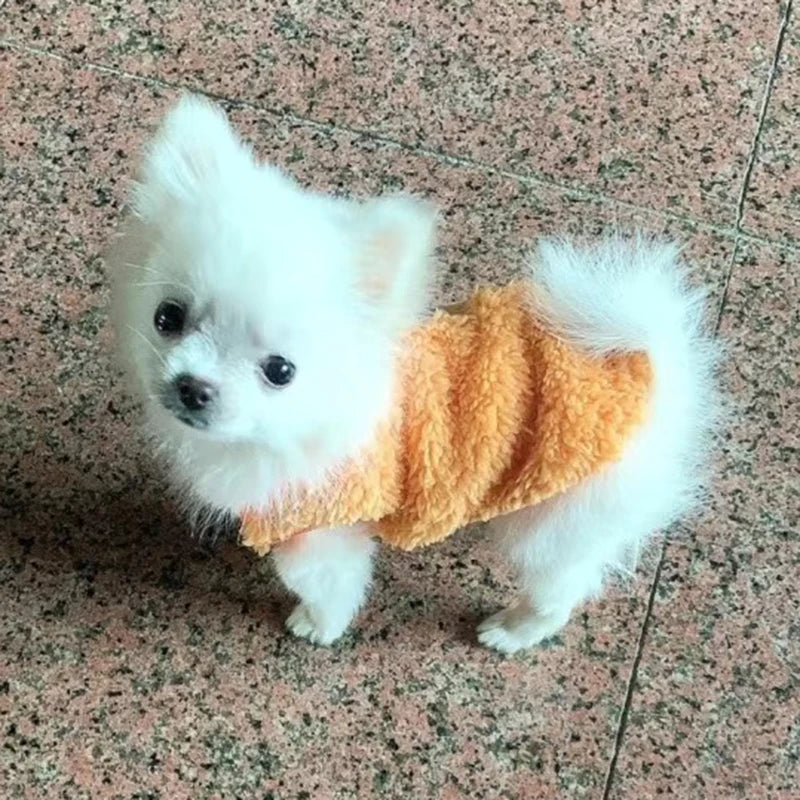 Printed Fleece Dog Sweater For Small Pets And Puppies