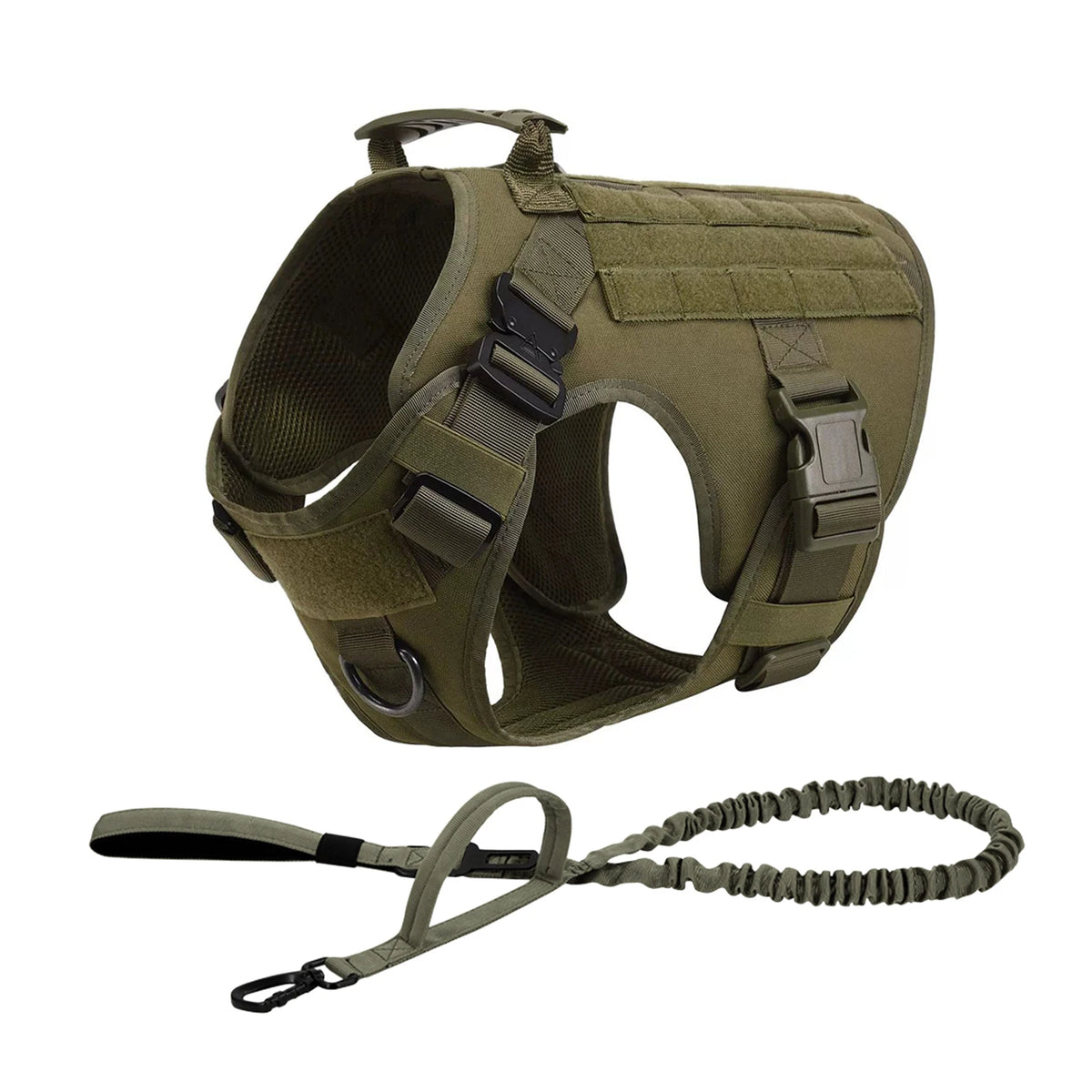 Petraavel Tactical Dog Harness With Molle Padded Quick Release System