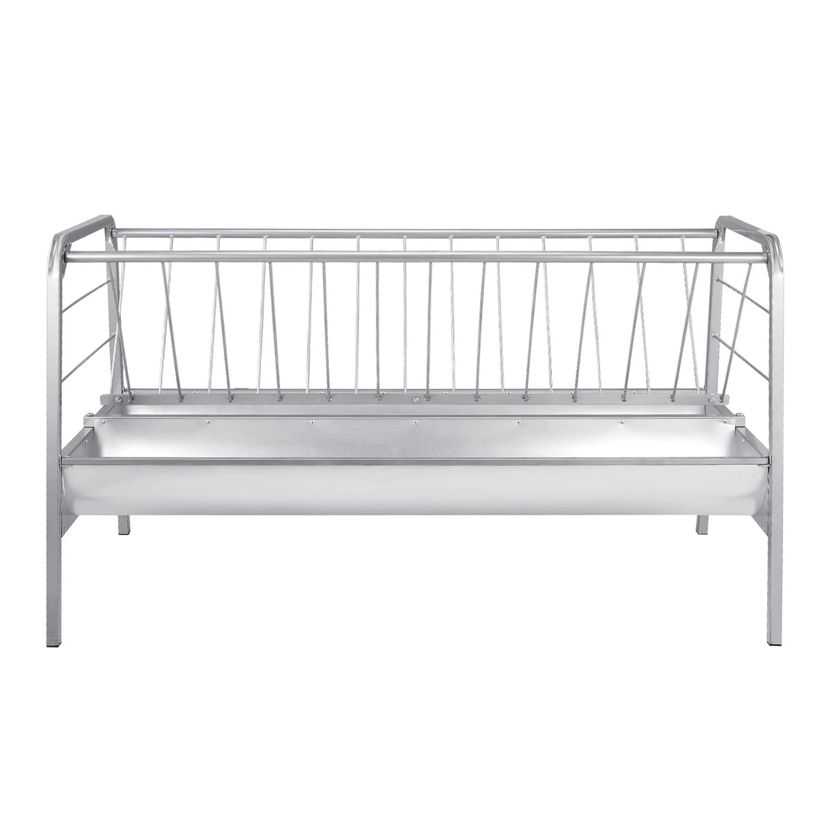 SucceBuy Livestock Hay Feeder Dual Pan Farm Pasture Trough