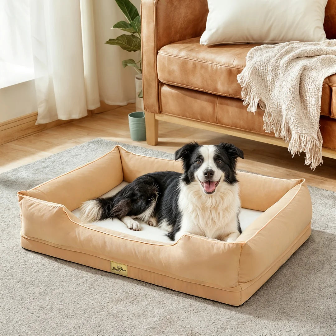 BINGOPAW Rectangular Dog Sofa Bed With Washable Removable Cover