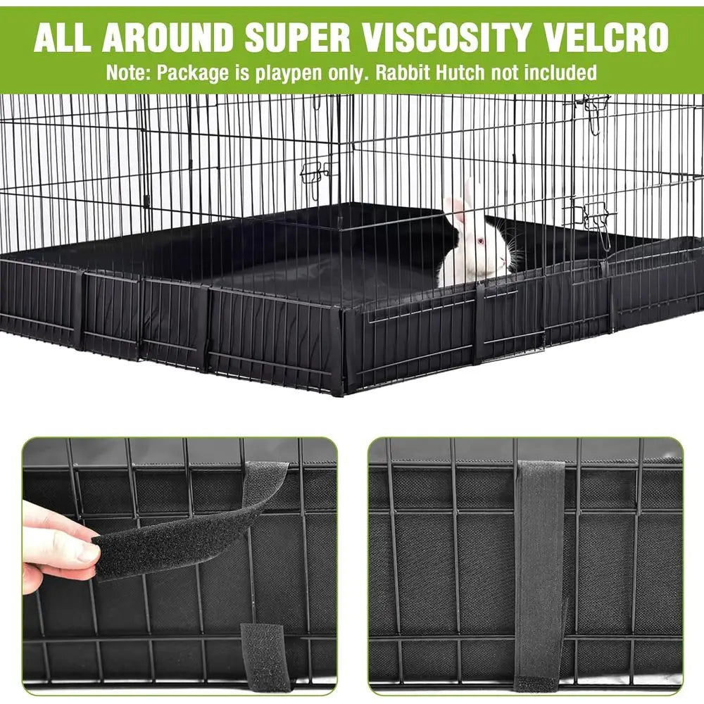 Portable Metal Pet Playpen With Waterproof Liner For Small Pets