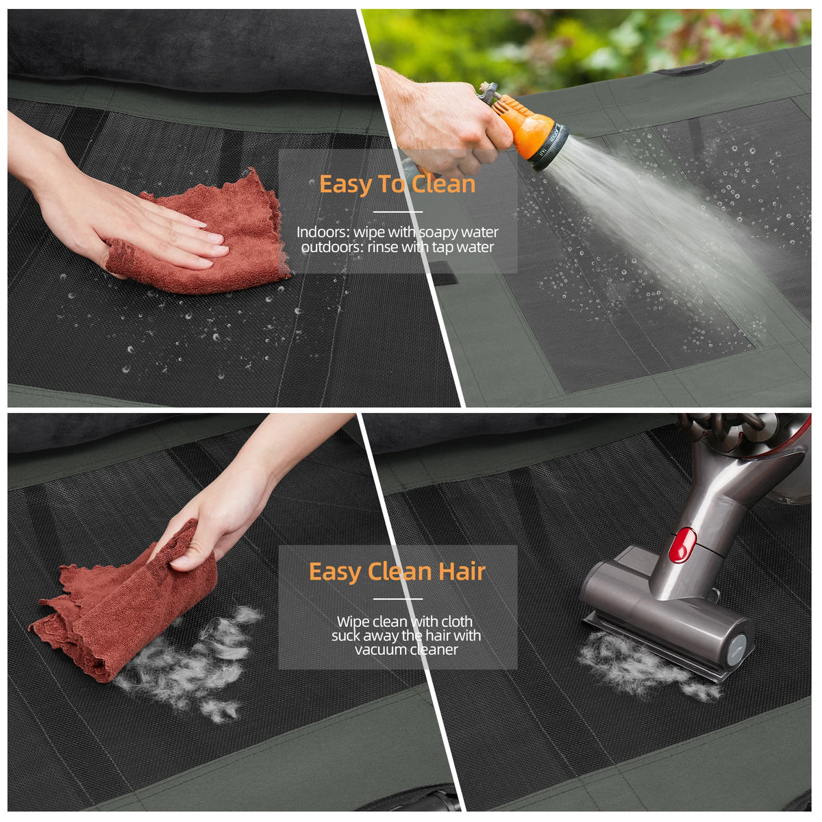 BINGOPAW Elevated Cooling Dog Bed With Breathable Mesh Bolster