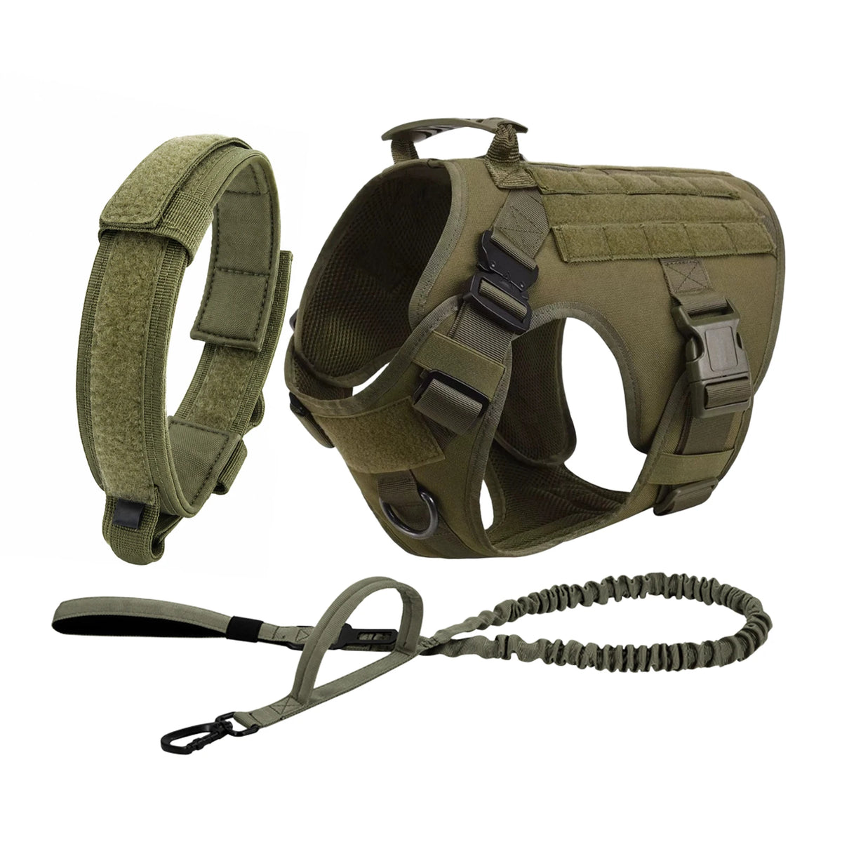 Petraavel Tactical Dog Harness With Molle Padded Quick Release System