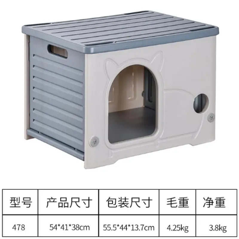 Cat Houses & Condos Rainproof Cat Dog Nest Four Seasons Cozy House for Small Pets Outdoor Kitten Nest