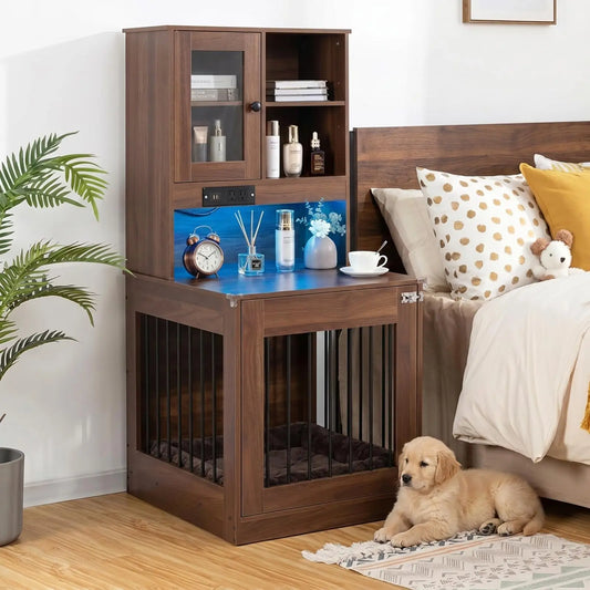 Dog Crate Furniture For Small Dogs Wooden Dog Kennel Nightstand