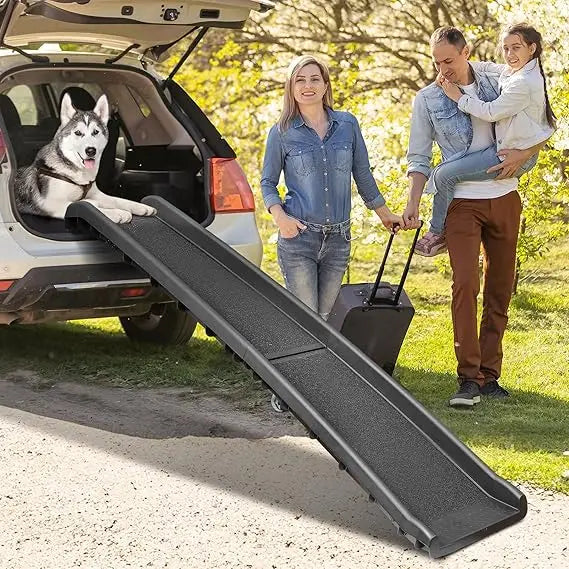 Premium Folding Pet Ramp For Vehicles With Raised Side Rails