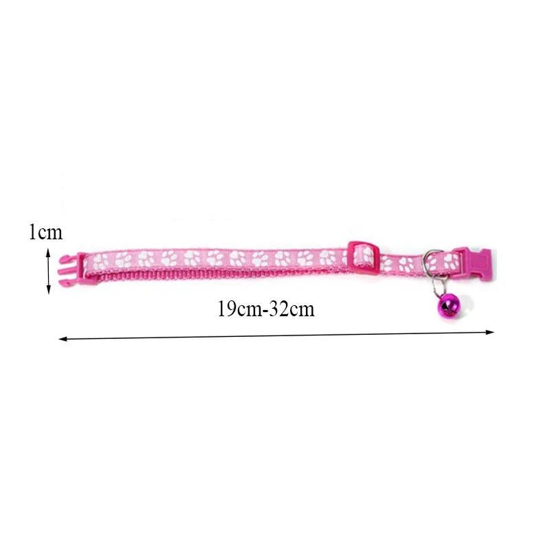 Adjustable Bell Cat Collar With Decorative Ribbon Detail