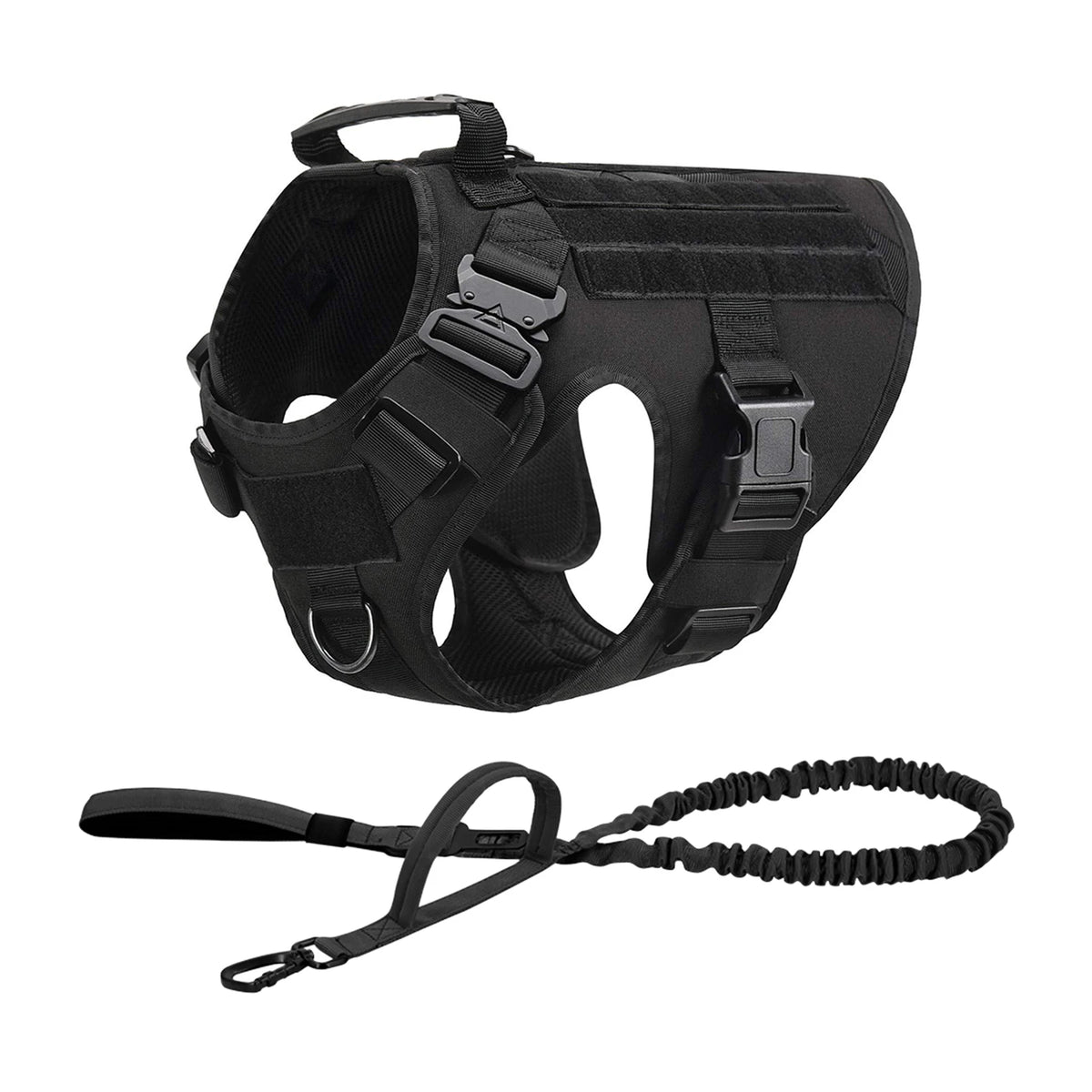 Petraavel Tactical Dog Harness With Molle Padded Quick Release System