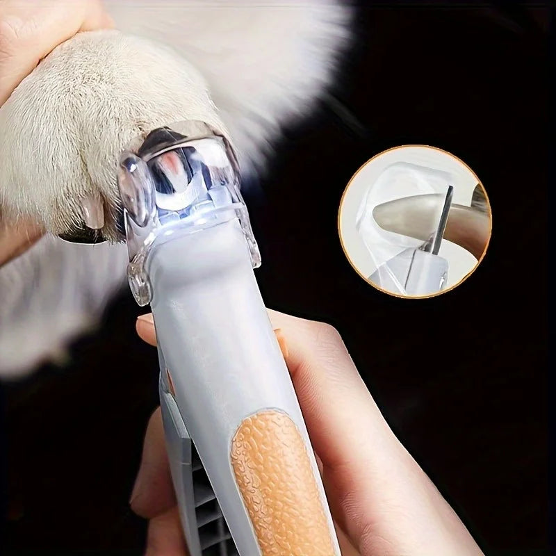 Professional Stainless Steel LED Cat Dog Nail Clipper Scissors