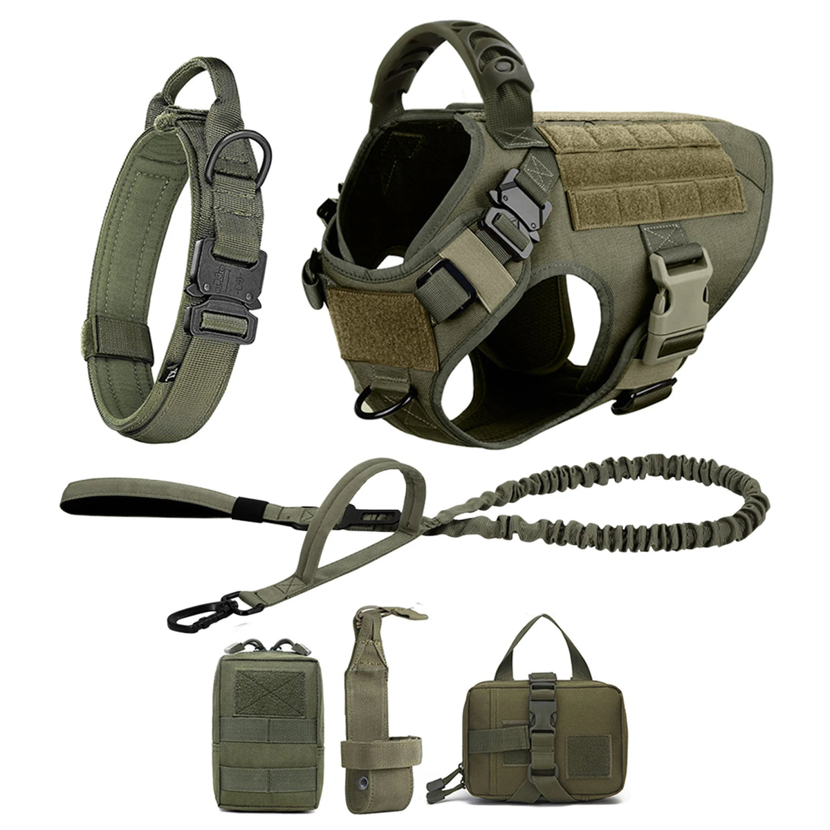 Petravel Padded Nylon Dog Harness And Adjustable Leash Set