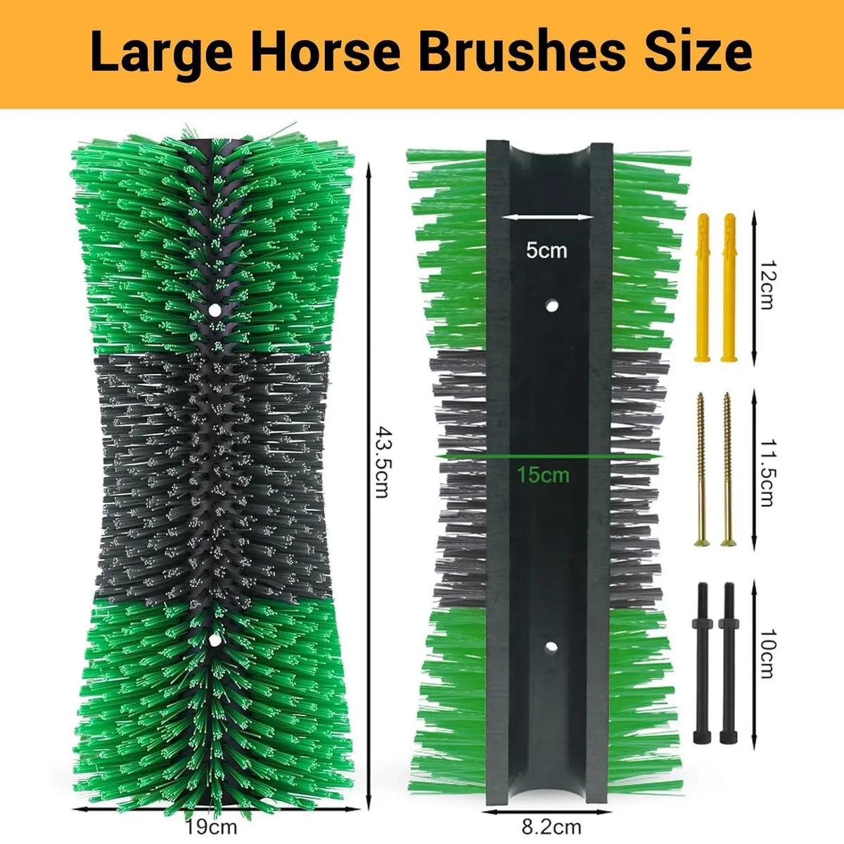 2PCS Livestock Grooming Brush Horse Brushes for Grooming, Cow Brush Itch Relief Equine Cattle Massage Brushes Goat Sheep Pig Relief Back Scratching