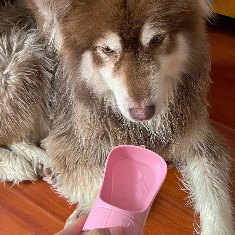 Portable Dog Water Bottle With Food Container For Travel Use