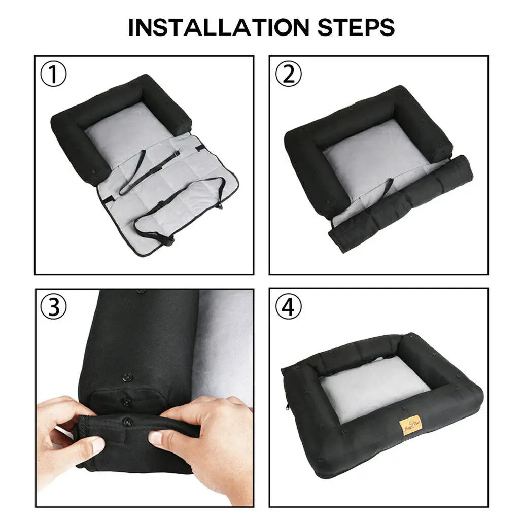 Bingopaw Waterproof Car Seat Dog Bed With Removable Cover