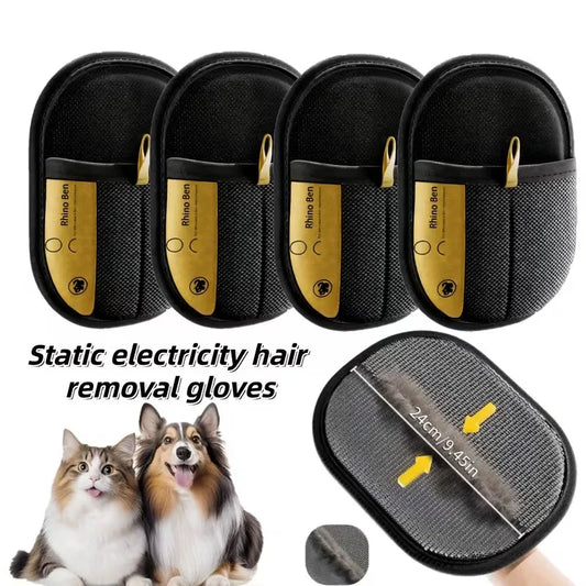 Double Sided Pet Grooming Gloves Anti Shedding Hair Removal For Cats
