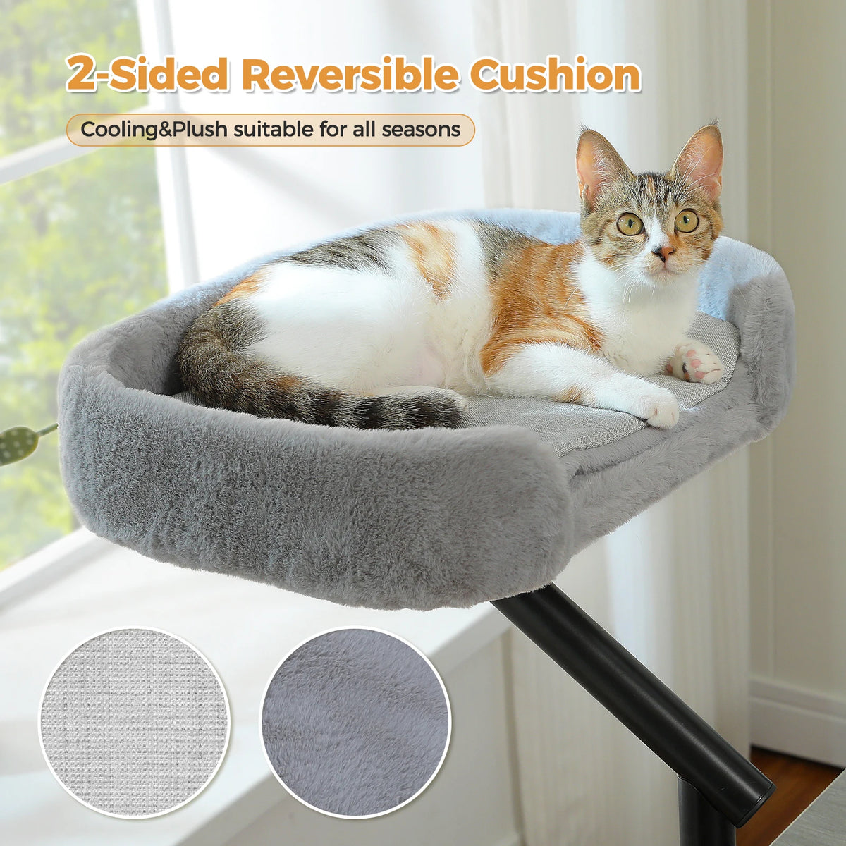 PAWZ Road Cat Desk Bed Rotatable Adjustable Plush Hammock Stand