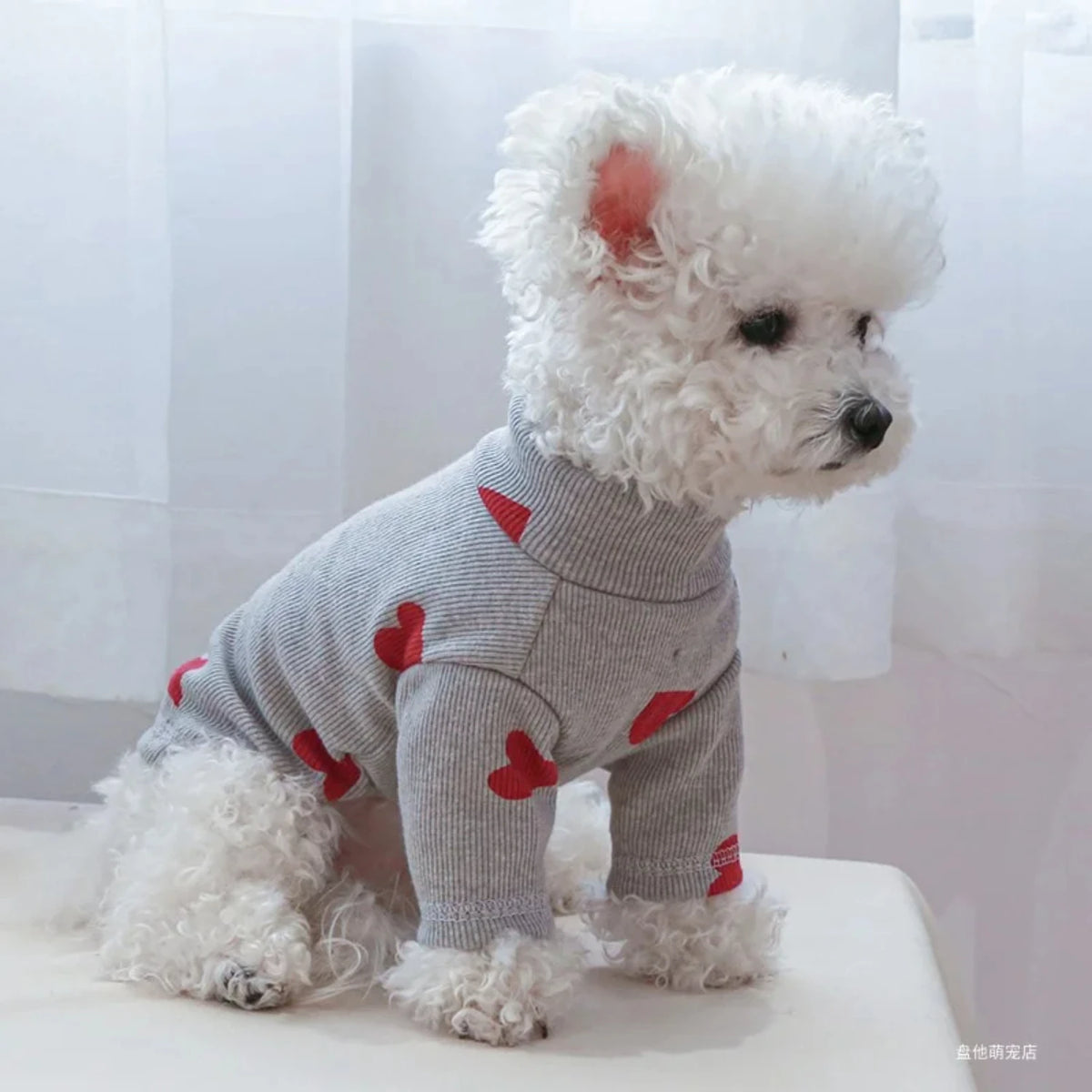 Love Printed Bottom Shirt For Small Dog And Cat Pets