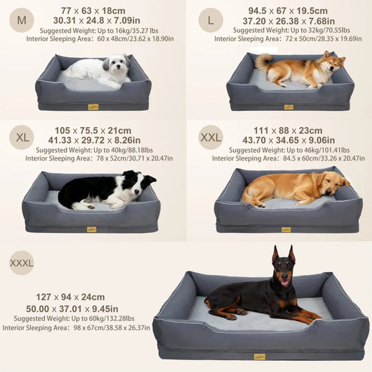 BINGOPAW Rectangular Dog Sofa Bed With Washable Removable Cover