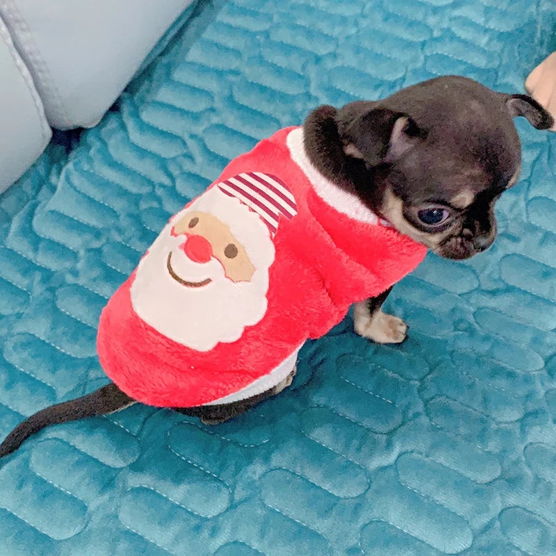 Printed Fleece Dog Sweater For Small Pets And Puppies