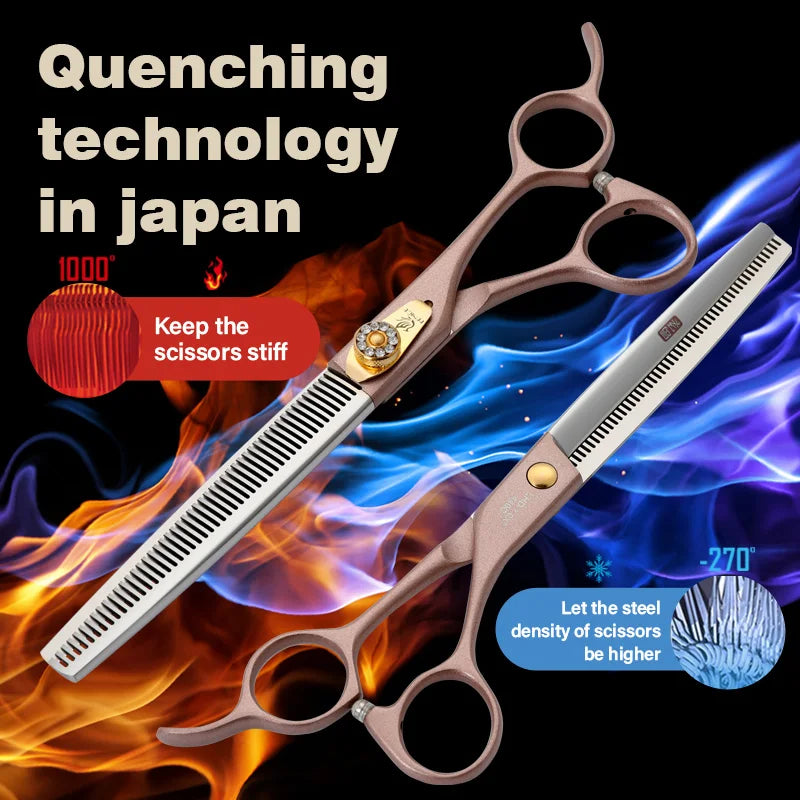 Fenice Premium JP440C Steel Pet Grooming Thinner Scissors